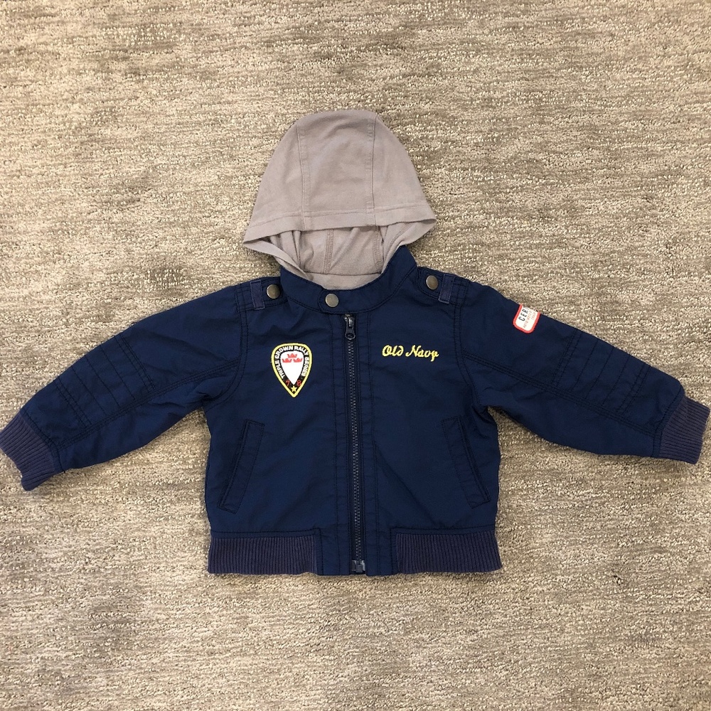 Toddler Jacket with Hood - Toddler Coat - Auto / Car Theme - Size 2T - Old Navy